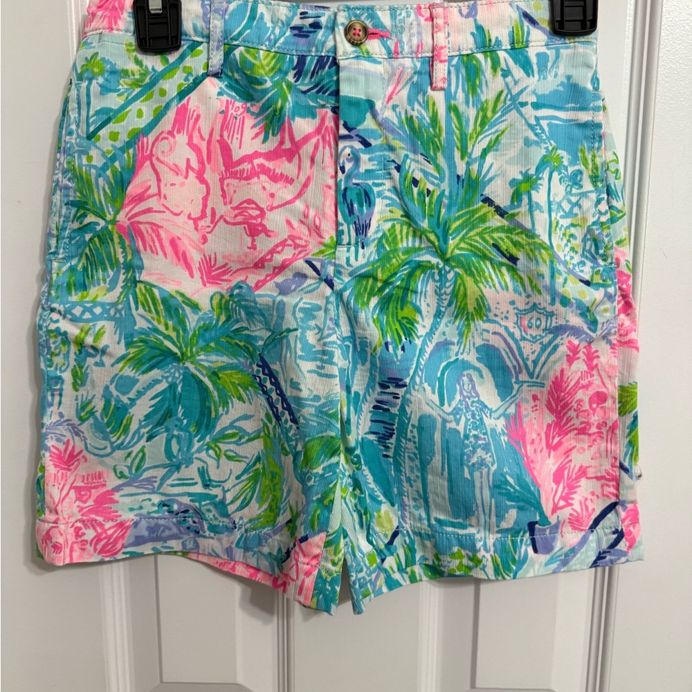 Lilly Pulitzer Pink and Blue Relaxed Fit Shorts